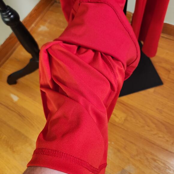 NEW YORK & COMPANY Red Asymmetric Jumpsuit, Size Medium - Picture 16 of 16